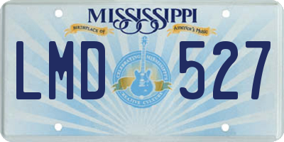 MS license plate LMD527