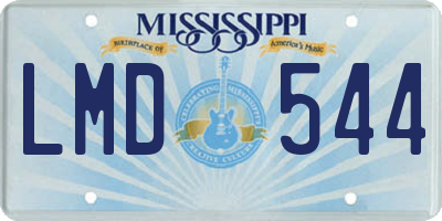 MS license plate LMD544