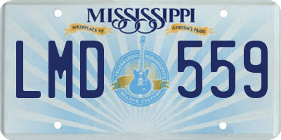 MS license plate LMD559
