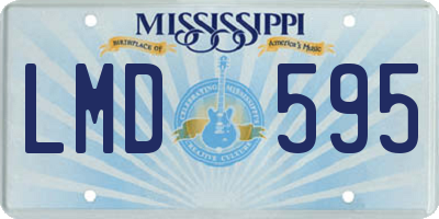 MS license plate LMD595