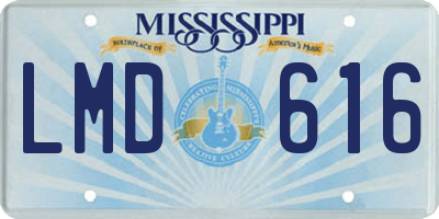 MS license plate LMD616