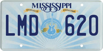 MS license plate LMD620