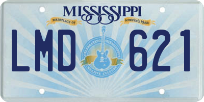 MS license plate LMD621