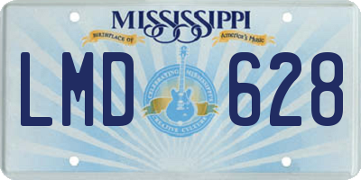 MS license plate LMD628