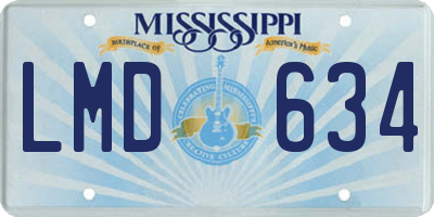 MS license plate LMD634