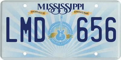 MS license plate LMD656