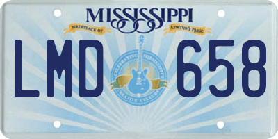 MS license plate LMD658