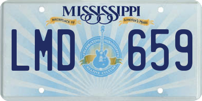 MS license plate LMD659