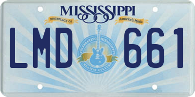 MS license plate LMD661