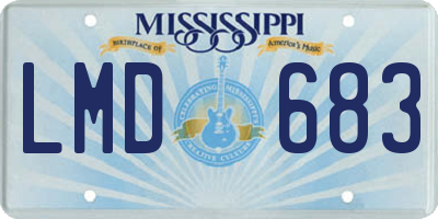 MS license plate LMD683