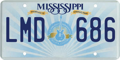 MS license plate LMD686