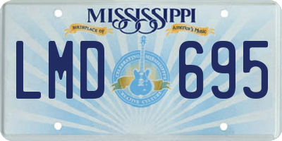 MS license plate LMD695