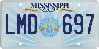 MS license plate LMD697