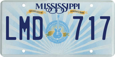 MS license plate LMD717
