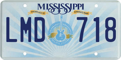 MS license plate LMD718
