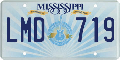 MS license plate LMD719