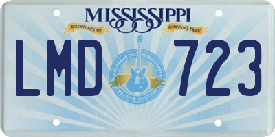 MS license plate LMD723