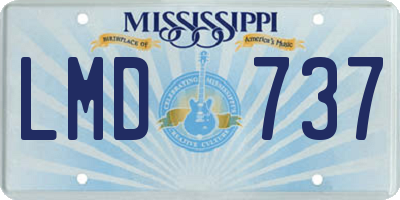 MS license plate LMD737