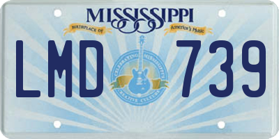 MS license plate LMD739