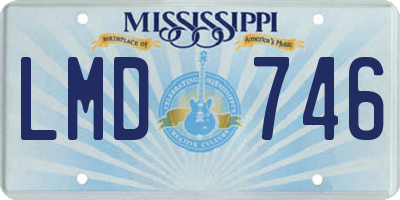 MS license plate LMD746