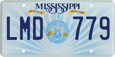MS license plate LMD779