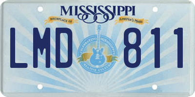 MS license plate LMD811