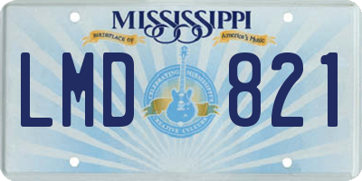 MS license plate LMD821
