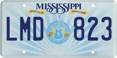 MS license plate LMD823