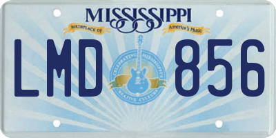 MS license plate LMD856