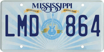 MS license plate LMD864