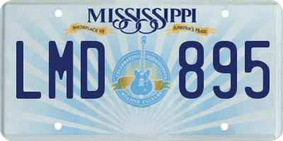 MS license plate LMD895