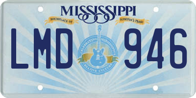 MS license plate LMD946