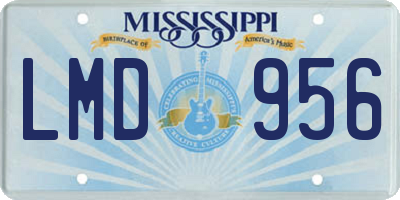 MS license plate LMD956