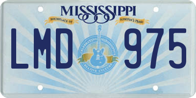 MS license plate LMD975