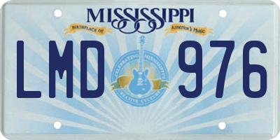MS license plate LMD976