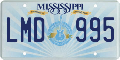 MS license plate LMD995