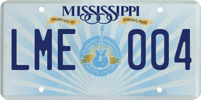 MS license plate LME004