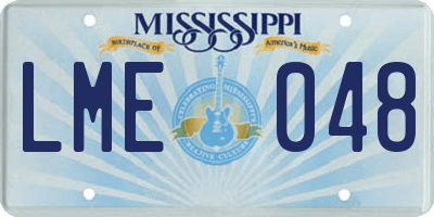 MS license plate LME048