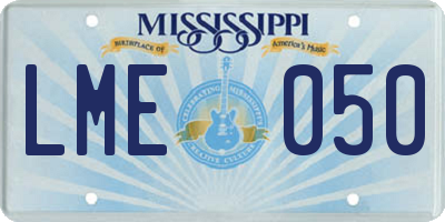 MS license plate LME050