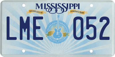 MS license plate LME052