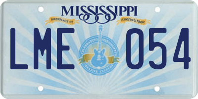 MS license plate LME054
