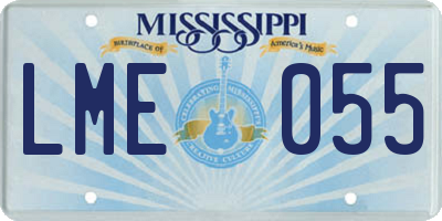MS license plate LME055