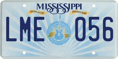MS license plate LME056