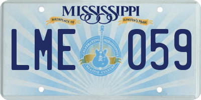 MS license plate LME059