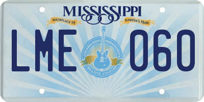 MS license plate LME060