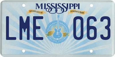 MS license plate LME063