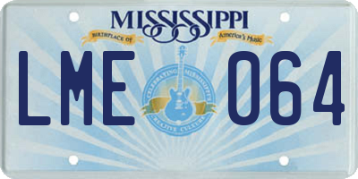 MS license plate LME064