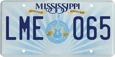 MS license plate LME065