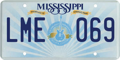 MS license plate LME069