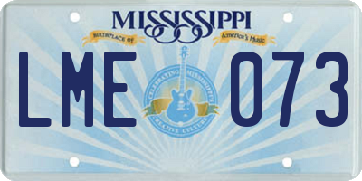 MS license plate LME073